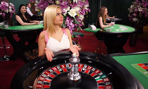 Evolution Gaming Live Casino Roulette Dealerin am Kessel bei BetVictor