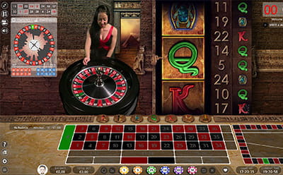Book of Ra Spielautomat mit Live Roulette kombiniert