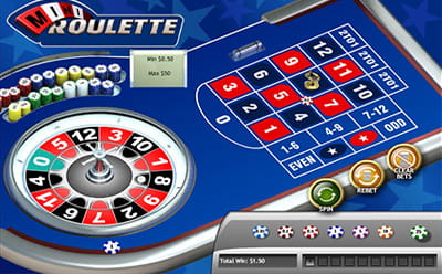 Das Mini Roulette von Playtech mit weniger Zahlen und La Partage bei allen Wetten
