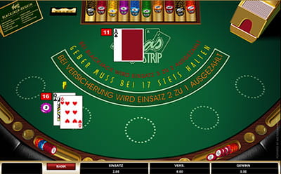Ein Beispiel für die zahlreichen Tischspiele im Betway Casino ist Vegas Strip Blackjack